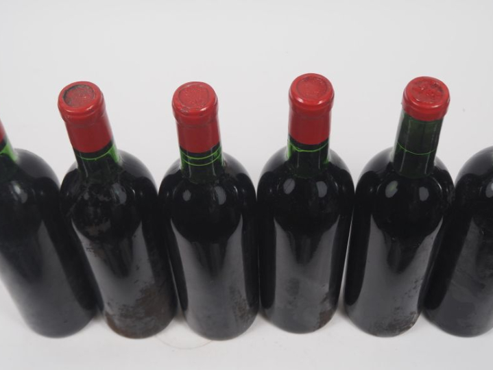 6 BOUTEILLES PORTAIL ROUGE GRAVES - 1967 - 5 BG/1 LB/SE/BOUCHONS ÉTAMP