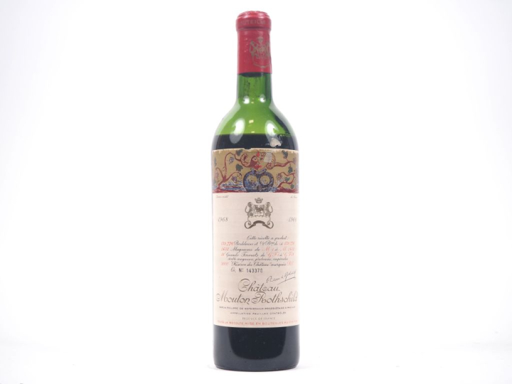 1 BOUTEILLE CHÂTEAU MOUTON ROTHSCHILD 1er GCC PAUILLAC - 1968 - VIDANG