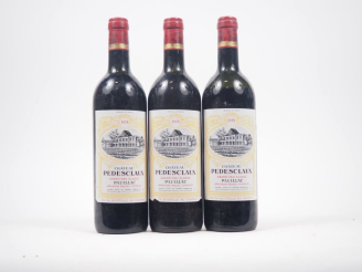 Vente aux enchères 3 BOUTEILLES CHÂTEAU PÉDESCLAUX GCC PAUILLAC - 1978 - 2 LB/1 VIDANGE 