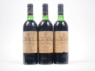 Vente aux enchères 3 BOUTEILLES CHÂTEAU LÉOVILLE POYFERRÉ GCC ST JULIEN - 1978 - 2 LB/1 H