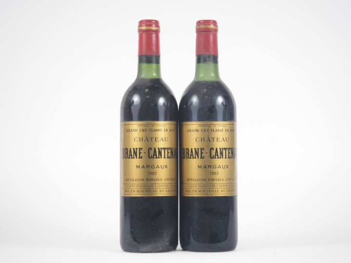 2 BOUTEILLES CHÂTEAU BRANE CANTENAC GCC MARGAUX - 1982 - 1 BG/1 LB