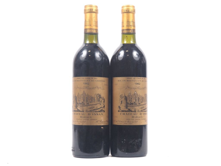 2 BOUTEILLES CHÂTEAU D'ISSAN GCC MARGAUX - 1982 - 2 BG