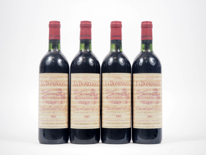 2 BOUTEILLES CHÂTEAU LA DOMINIQUE GCC ST ÉMILION - 1983 - 2 BONS NIVEA