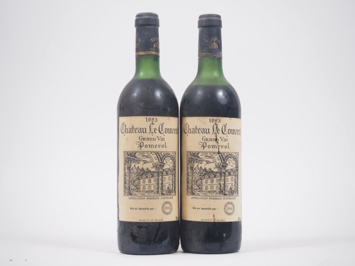 2 BOUTEILLES CHÂTEAU LE COUVENT POMEROL - 1983 - LB/MEP/1 ELA/2 ELS/BS