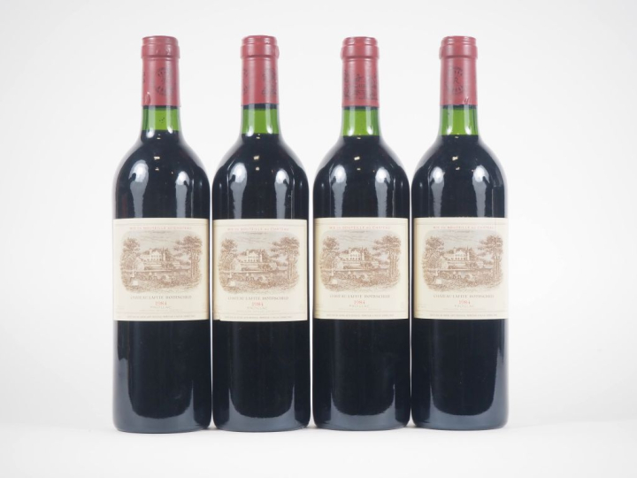 4 BOUTEILLES CHÂTEAU LAFITE ROTHSCHILD 1er GCC PAUILLAC - 1984 - 1 BON