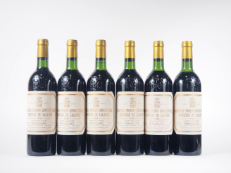 Vente aux enchères 6 BOUTEILLES CHÂTEAU DE PICHON LONGUEVILLE COMTESSE DE LALANDE GCC PAU