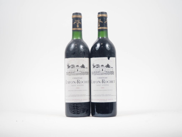 2 BOUTEILLES CHÂTEAU LAFON ROCHET GCC ST ESTÈPHE - 1986 - 1 BON NIVEAU