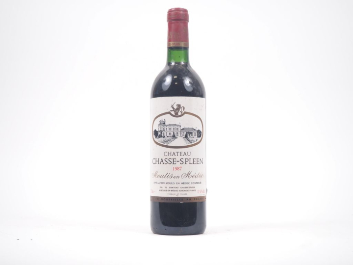 1 BOUTEILLE CHÂTEAU CHASSE SPLEEN MOULIS - 1987 - BON NIVEAU 