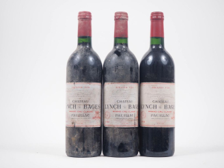 Vente aux enchères 3 BOUTEILLES CHÂTEAU LYNCH BAGES GCC PAUILLAC - 1988 - ES/2 ELA/BS 
