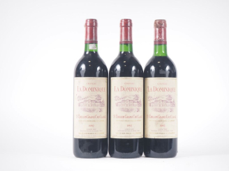 Vente aux enchères 3 BOUTEILLES CHÂTEAU LA DOMINIQUE GCC ST ÉMILION - 1992 - 1 LB/ELS 