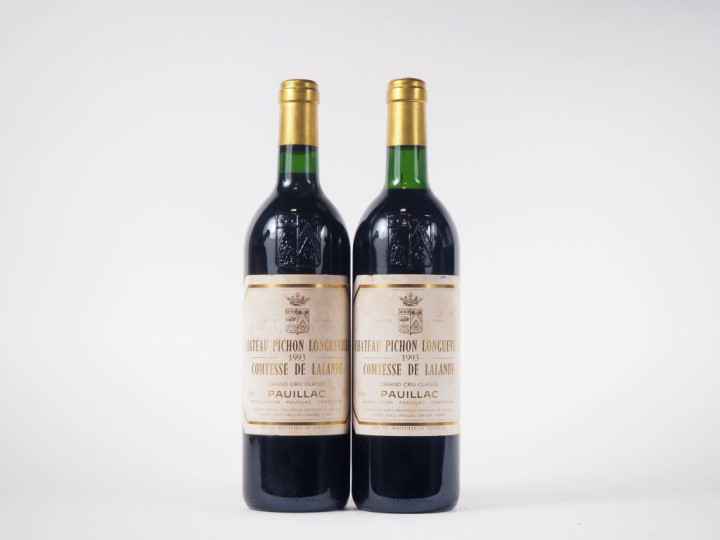2 BOUTEILLES CHÂTEAU PICHON LONGUEVILLE COMTESSE DE LALANDE GCC PAUILL