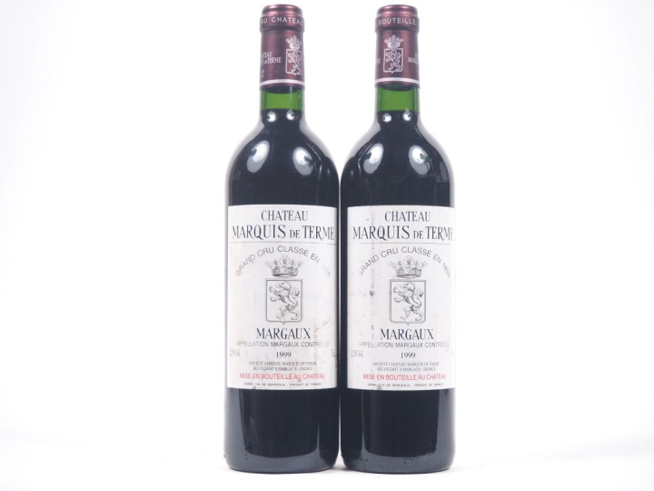2 BOUTEILLES CHÂTEAU MARQUIS DE TERME GCC MARGAUX - 1999 - ELS 