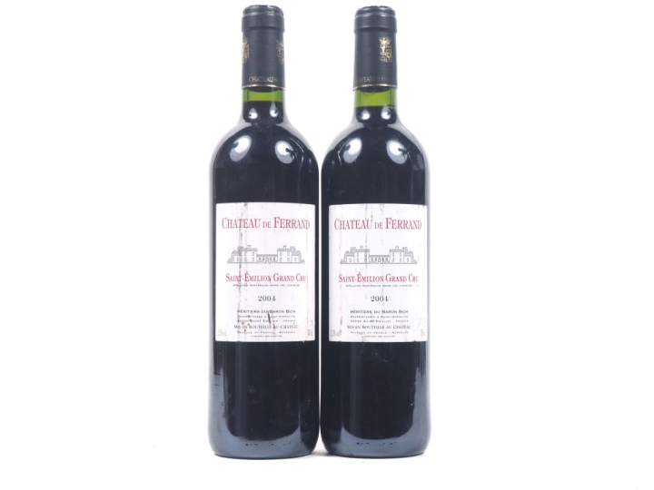 2 BOUTEILLES CHÂTEAU DE FERRAND GC ST ÉMILION - 2004 - ELS 
