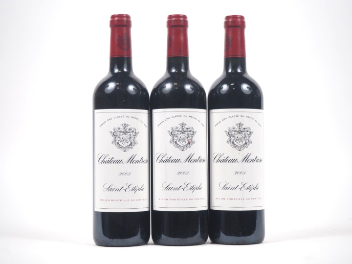 3 BOUTEILLES CHÂTEAU MONTROSE GCC SAINT ESTÈPHE - 2005 - ETLS 