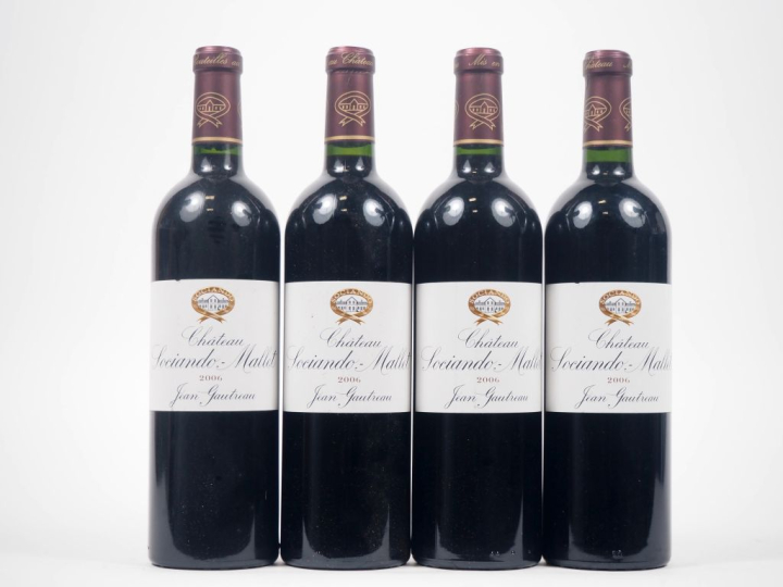 4 BOUTEILLES SOCIANDO MALLET HAUT MÉDOC - 2006