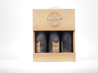 Vente aux enchères 3 BOUTEILLES SAGA BARON DE ROTHSCHILD LAFITE BORDEAUX  - 2007 - CBO