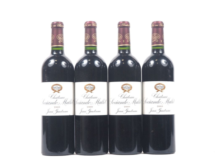 4 BOUTEILLES SOCIANDO MALLET HAUT MÉDOC - 2008