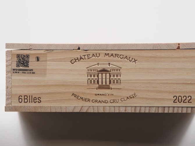 6 BOUTEILLES CHÂTEAU MARGAUX 1er GCC MARGAUX - 2022 - CBO 
