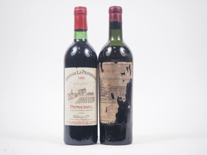 2 BOUTEILLES : 1 CHÂTEAU LA POINTE POMEROL - 1949 MEP/ES/ETA/1 CHÂTEAU