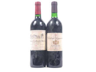 Vente aux enchères 2 BOUTEILLES de ST JULIEN : 1 CHÂTEAU LALANDE BORIE 1993 ES/1 CHÂTEAU 