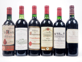 Vente aux enchères 6 BOUTEILLES : 1 CHÂTEAU LA CARTE GCC ST ÉMILION - 1964 - BG/1 CHÂTEAU