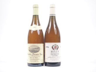 Vente aux enchères 2 BOUTEILLES : 1 CHABLIS 1er CRU "MONT DE MILIEU" DOMAINE DE GENEVES -