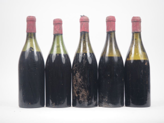 Vente aux enchères 5 BOUTEILLES BEAUNE - 1921 -  PRÉSUMÉES/6,5 à 9,3 CM/SE