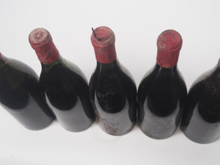5 BOUTEILLES BEAUNE - 1921 -  PRÉSUMÉES/6,5 à 9,3 CM/SE