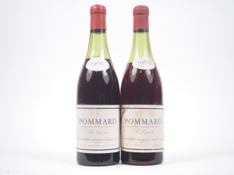 Vente aux enchères 2 BOUTEILLES POMMARD "LES ÉPENOTS" DOMAINE PARENT - 1966 - 5 CM/6 CM/E