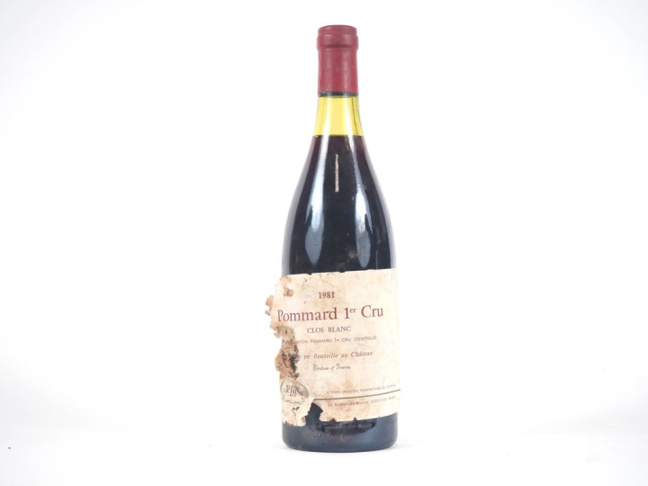 1 BOUTEILLE POMMARD 1er CRU "CLOS BLANC" ALEXIS LICHINE - 1981 - 2,8 C