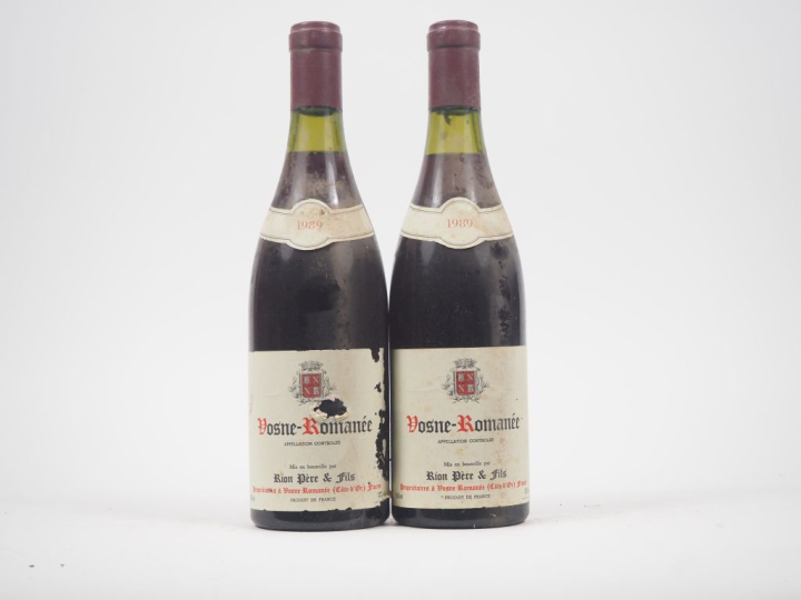 2 BOUTEILLES VOSNE ROMANEE RION - 1989 - EA/ELS