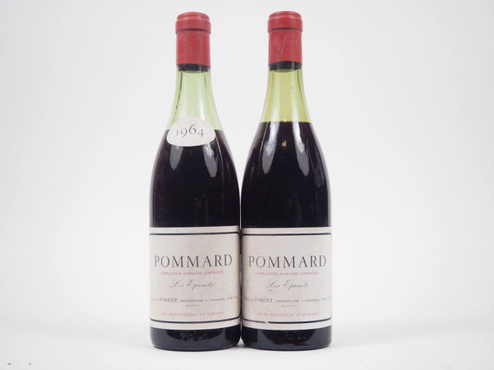 2 BOUTEILLES POMMARD "LES ÉPENOTS" DOMAINE PARENT : 1 DE 1964 - 5 CM/1