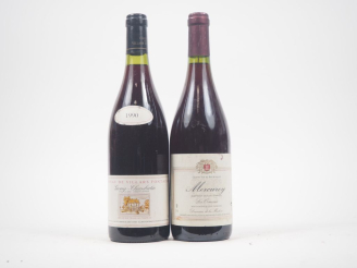Vente aux enchères 2 BOUTEILLES : 1 GEVREY CHAMBERTIN CHATEAU DE VILLARS FONTAINE - 1990/