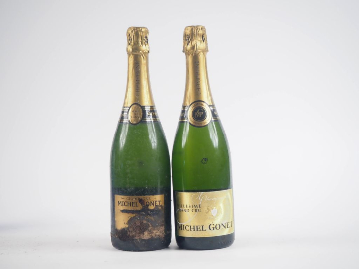 2 BOUTEILLES CHAMPAGNE BLANC DE BLANCS GC - 2004 - 1 ETA 