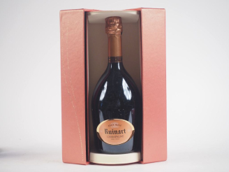 Vente aux enchères 1 BOUTEILLE CHAMPAGNE ROSÉ RUINART - COFFRET 