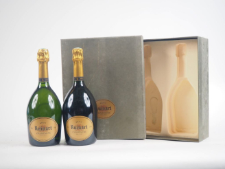 Vente aux enchères 2 BOUTEILLES CHAMPAGNE RUINART - COFFRET 