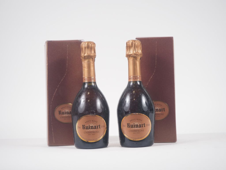 2 BOUTEILLES (37,5 cl) CHAMPAGNE ROSÉ RUINART - COFFRET 