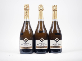 Vente aux enchères 3 BOUTEILLES CHAMAGNE A.D. COUTELAS "CUVÉE LOUIS VICTOR"