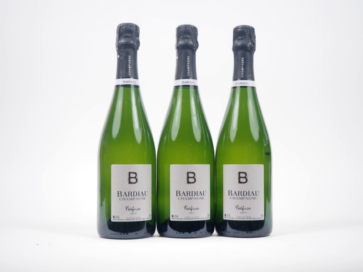 3 BOUTEILLES CHAMPAGNE BARDIAU "PRÉFACE"