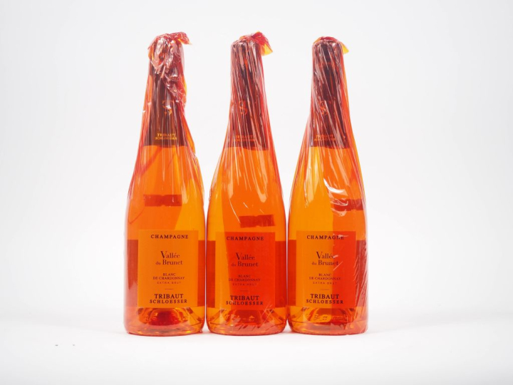 3 BOUTEILLES CHAMPAGNE TRIBAUT SCHLOESSER "VALLEE DU BRUNET"