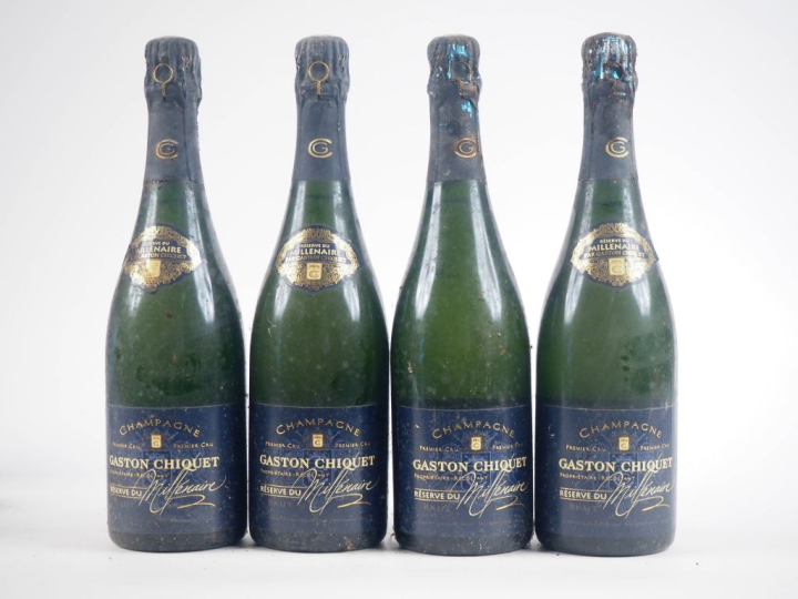 4 BOUTEILLES CHAMPAGNE GASTON CHIQUET "RÉSERVE DU MILLÉNAIRE" - BOUTEI