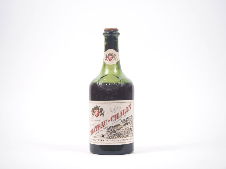 1 BOUTEILLE CHÂTEAU CHALON M. TISSOT - 1959 - NIVEAU BAS/COULEUR MODIF
