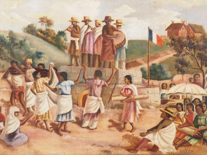 RATOVO.  "danse de paysans malgaches sous le protectorat français" Hui