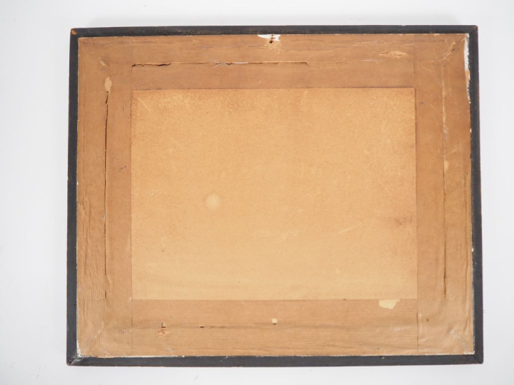 Joseph RAMANA. "Les pirogues à balancier"  Aquarelle sur soie, signée 