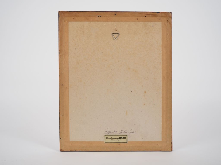 Joseph RAMANANKAMONJY.  "Etude de personnages"  Aquarelle signée en ba