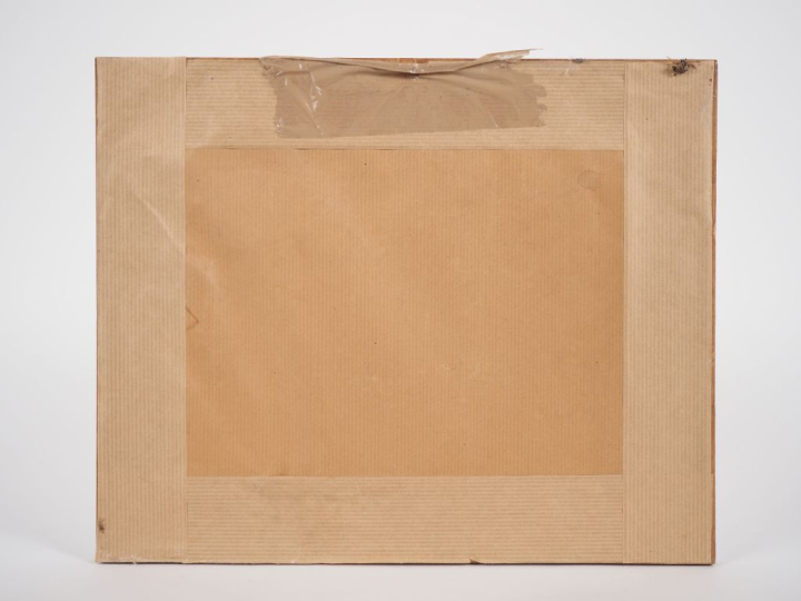 RABARIJAOWA. "Devant la case" Aquarelle, signée en bas à gauche et dat