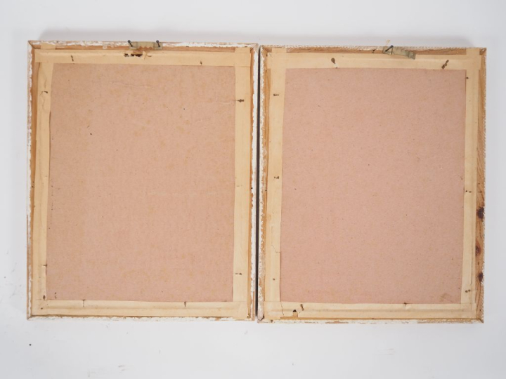 RAKOTO. "Portraits de malgaches" Paire d'aquarelles, une signée en bas