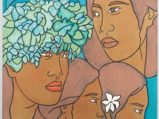 Vente aux enchères François RAVELLO. (peintre de Tahiti) "Vahiné" Lithographie contresign