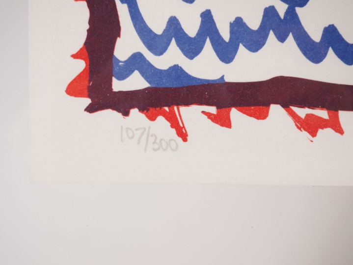 Pierre ALECHINSKY. "composition" Lithographie numérotée 107/300