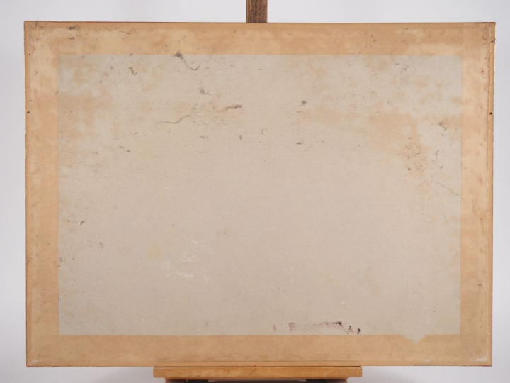 Renée ASPE.  "le port de St Jean de Luz" Gouache, signée en bas à droi